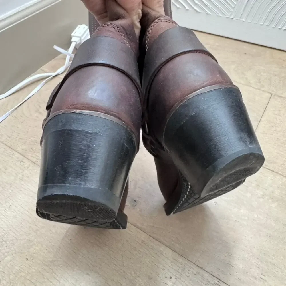 Frye Boots Harness 12R Womens Size 6.5 Brown Smoke